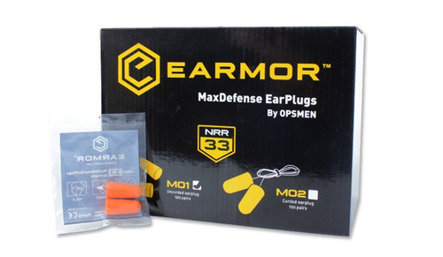 Earmor - MaxDefense Foam EarPlugs - M01 - BOX 100 Stück