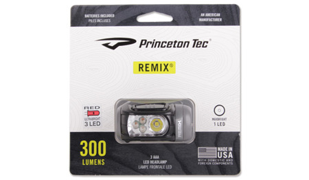 Princeton Tec - Kopflampe REMIX - Schwarz - RMX300-RD-BK