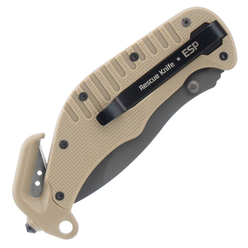 ESP - Rescue Knife - Combo Blade - Khaki - RKK-01-S KH