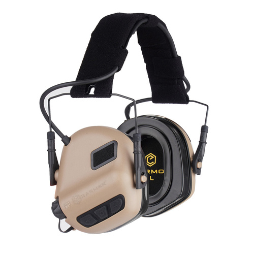 Earmor - Hearing Protection Earmuff with AUX Input M31 PLUS - Coyote Tan - M31-TN (PLUS)
