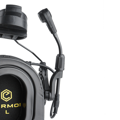 Earmor - M32H PLUS Communication Headset for Helmets - ARC Mount - Black - M32H-BK/ARC (PLUS)