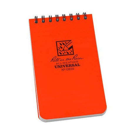 Rite in the Rain - All-Weather Notebook - 3 x 5'' - OR35 - Orange