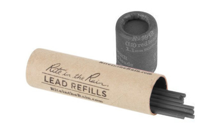 Rite in the Rain - Mechanical Pencil Lead Refill - 12 pcs - Black - Nº 99BR