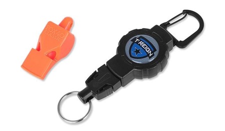 T-Reign - Gear Tether with FOX40 Whistle - Carabiner - Small-0TBP-0201