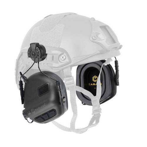 Earmor - Aktywne ochronniki słuchu M31H do hełmów FAST - Czarne - M31H for ARC Helmet Rails-BK
